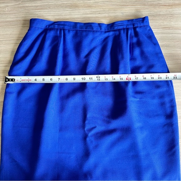 Christian Dior // Vintage Royal Blue Summer set up Jacket & Skirt Size 16 - Picture 14 of 16